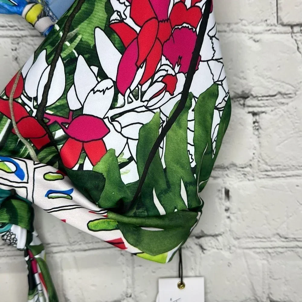 Swiminista x Christian Lacroix Cheer Top Bikini Jardin Exo Chic Print size Large